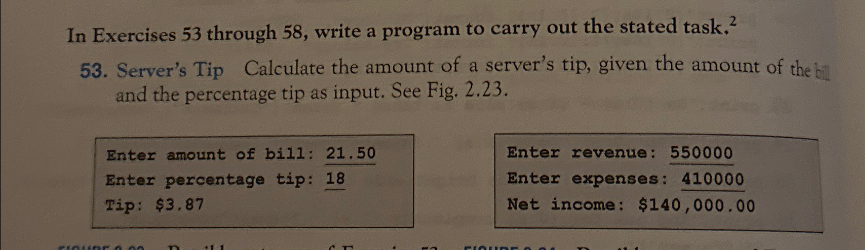  In Exercises 53 through 58, write a program to carry out