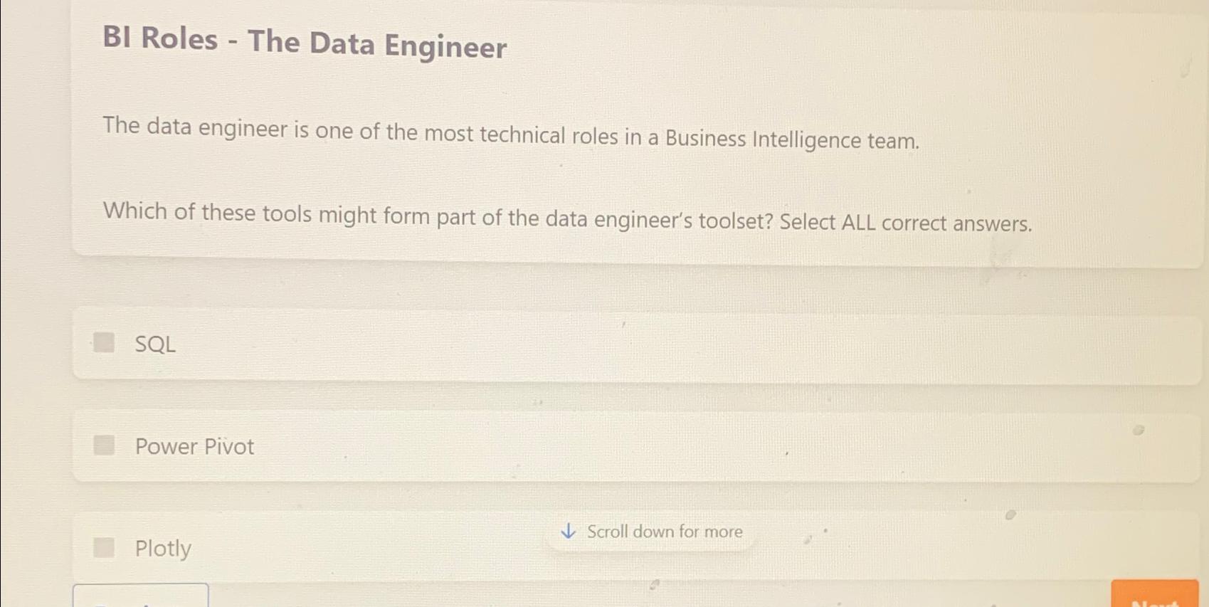  BI Roles - The Data Engineer The data engineer is one
