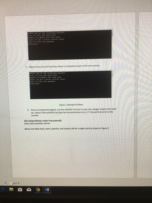 information about a person's diet from a file assume that there is