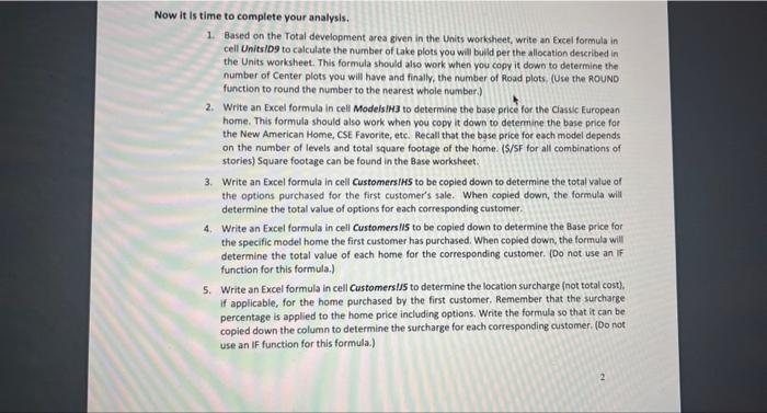  it is time to complete your analysis. 1. Based on the