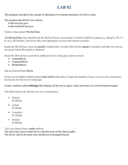  Java II Program.. This program introduces the concept of inheritance by