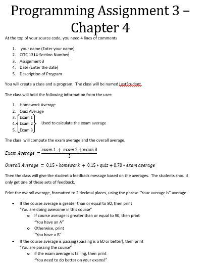 code in java, please! Programming Assignment 3 Chapter 4 At the tap