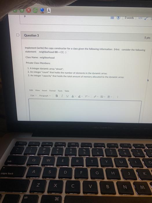  i need help making this in C++ i need it done