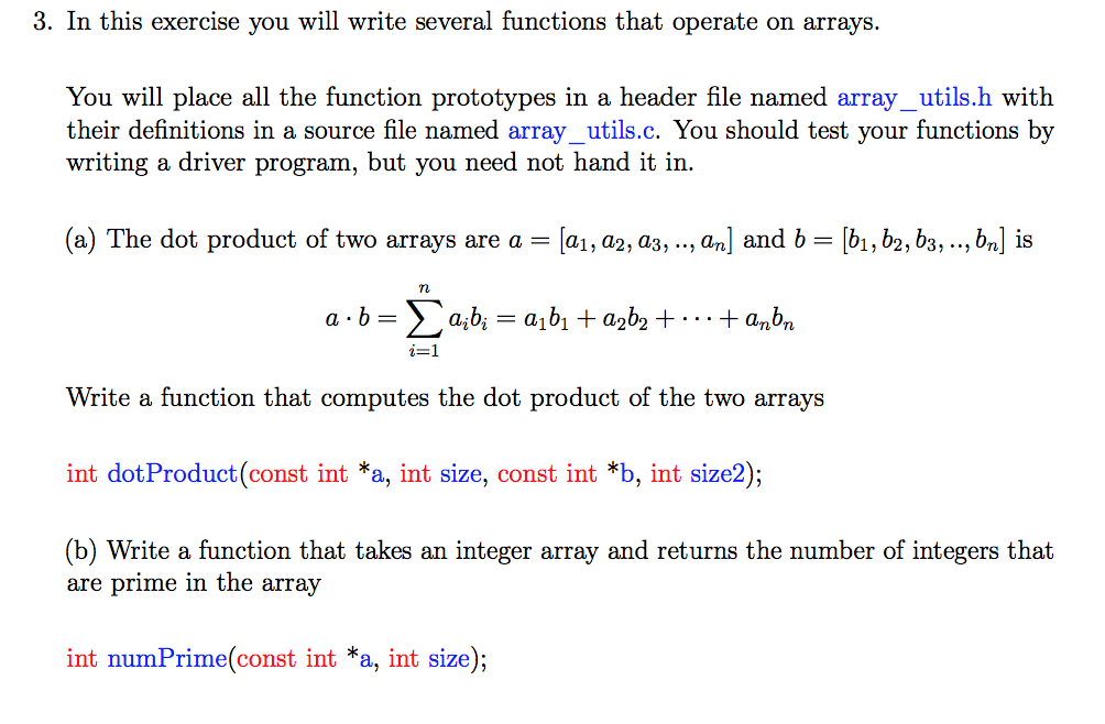 C programming /* This driver program should be used to test your