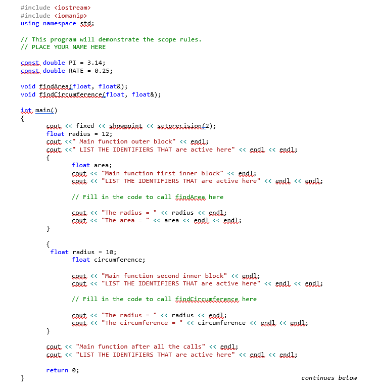 the exercises: #include #include using namespace std; // This program will demonstrate