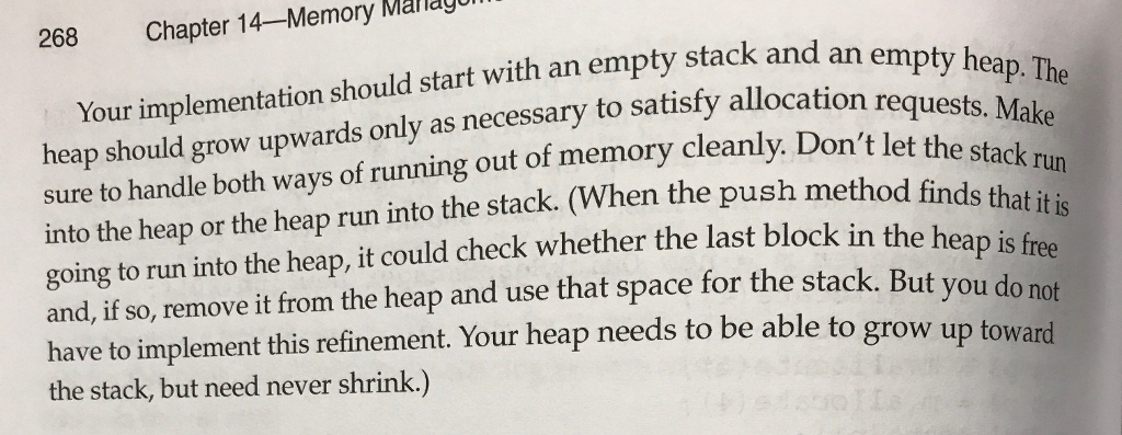 we manage private int top; // index of top (lowest) stack block