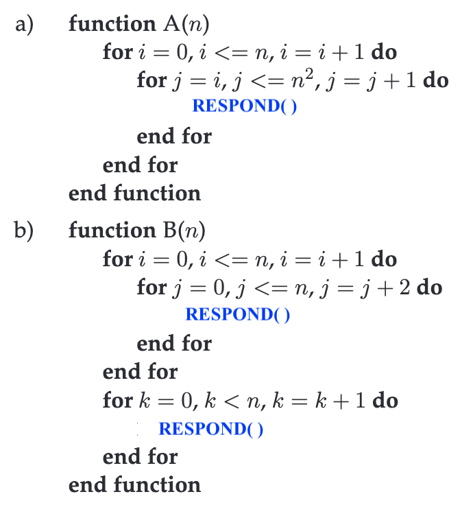 How many times is the function RESPOND called in the functions below?