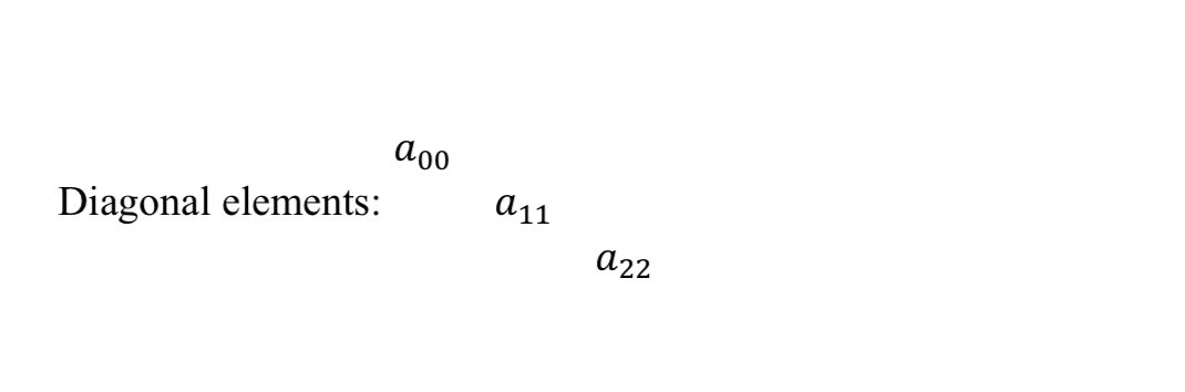 with a size of three by three (using a double subscripted array)