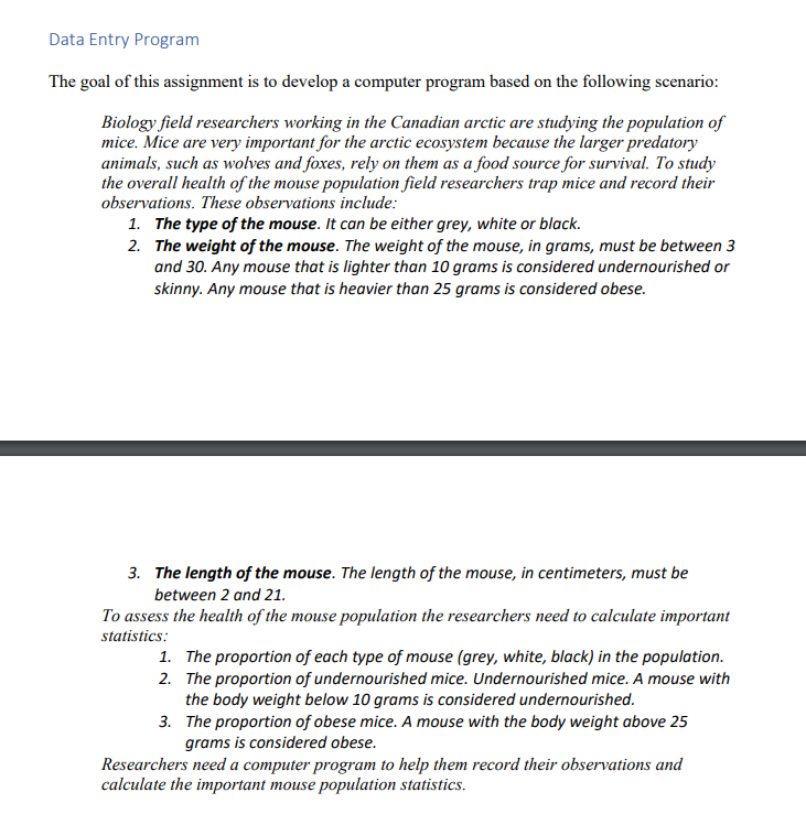 Hi can you make a case part 2) Data Entry Program The