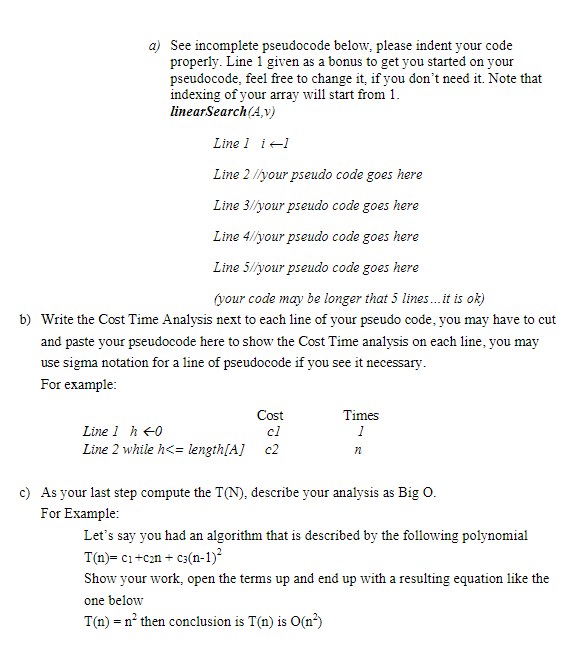 linear search algorithm that determines whether an unsorted array (i.e., an array