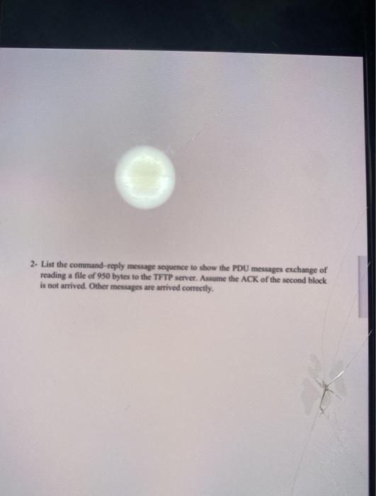  List the command-reply message sequence to show the PDU messages exchange
