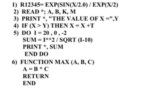 specify error in this fortran code whether it was in sentenses or