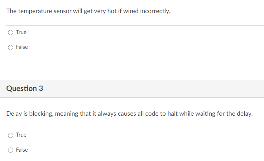  The temperature sensor will get very hot if wired incorrectly. True