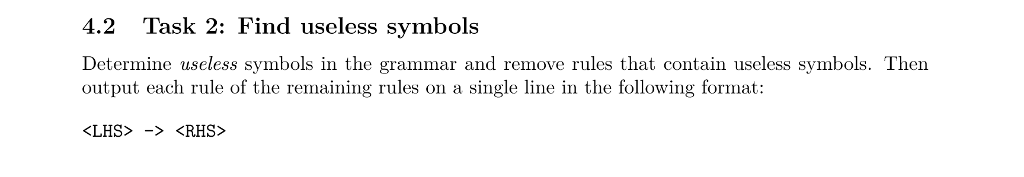  Please implement using vectors !! 4.2 Task 2: Find useless symbols