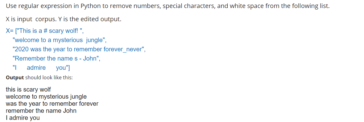  Use regular expression in Python to remove numbers, special characters, and