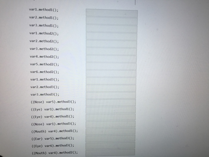 super method10; public class Mouth f public void method1() system out.println("Mouth 1");