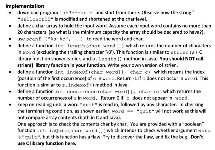 an ANSI-C program that reads from standard input a word (string with