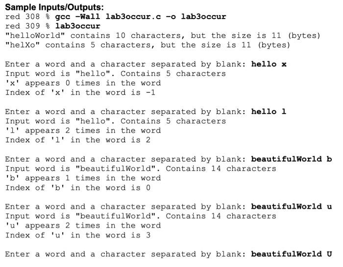 no spaces) followed by a character, and then outputs the word, the
