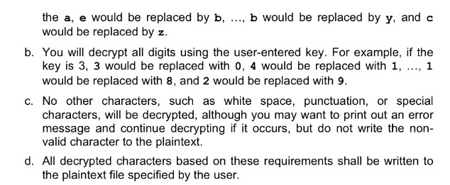 to enter a numerical key (i.e., an integer) that will be used