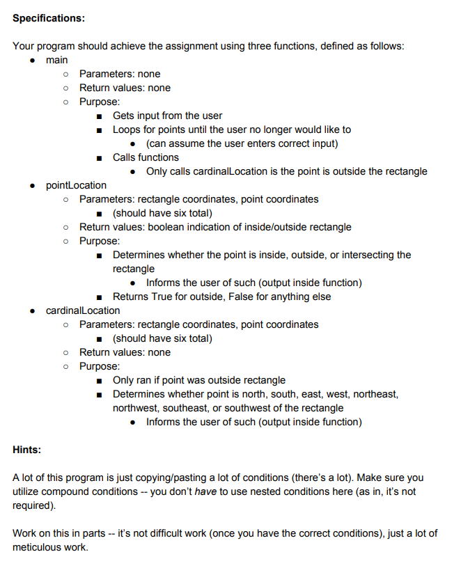 this lab assignment, we're going to be dealing with rectangles and an