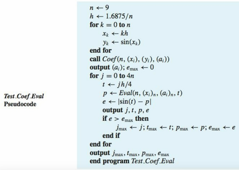 Implement these pseudocodes in JAVA and show that the program runs. The