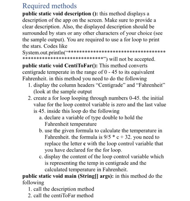 class constant, variable's scope. Problem Create an application to convert the temperature