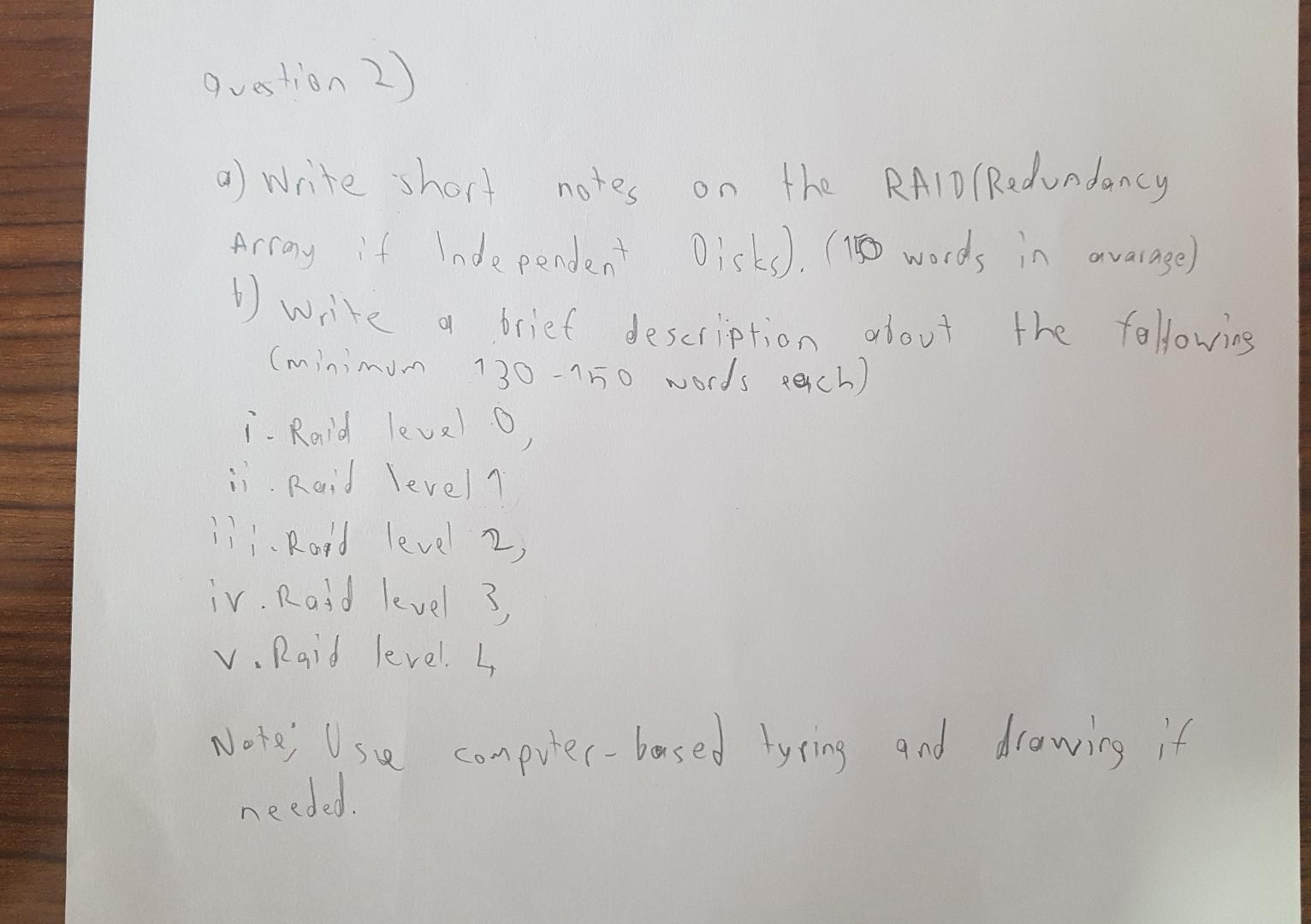  to write a Question 2) a) Write short notes on the