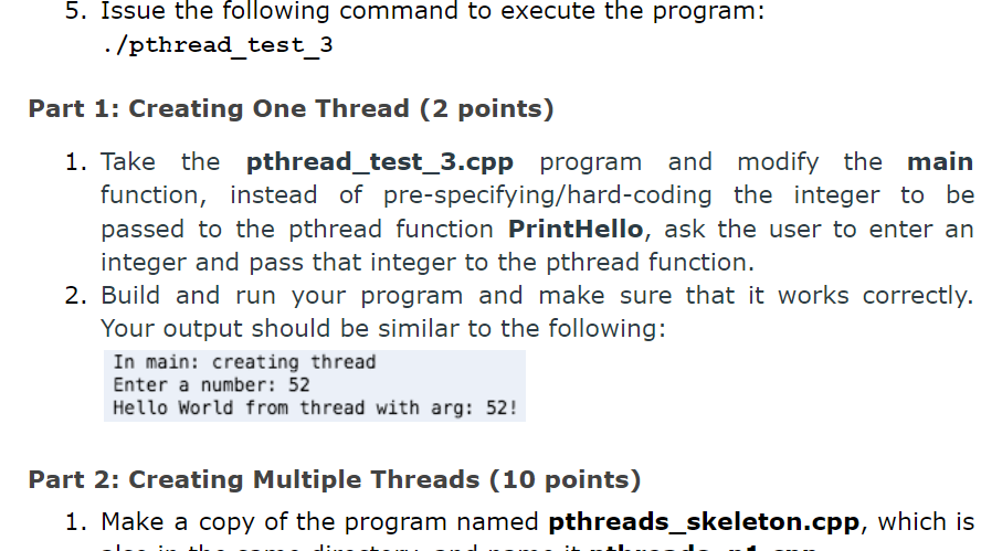 Please complete Part 1. The code is also below: #include #include using