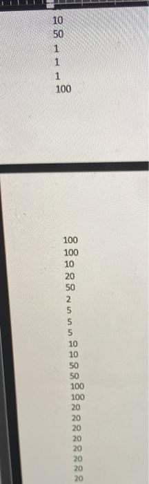 2 50 50 5 50 50 50 100 10 1 5 5