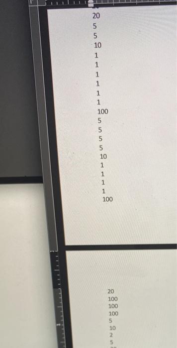 5 5 20 5 20 5 20 10 50 1 1 1