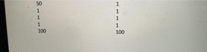 20 5 5 10 1 1 1 1 1 1 100 5