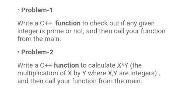 Please solve all Problem-1 Write a C++ function to check out if