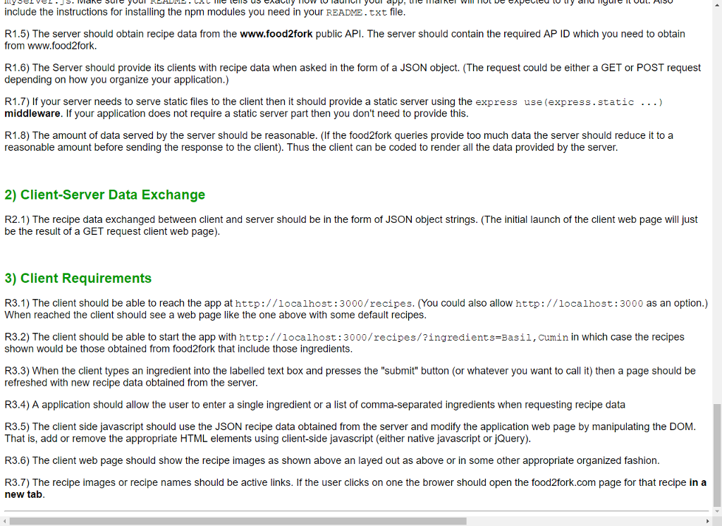 data based on client queries that use HTTP messages and HTTP verbs
