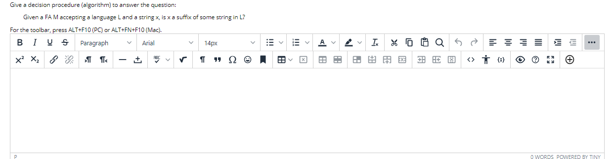  Give a decision procedure (algorithm) to answer the question: Given a
