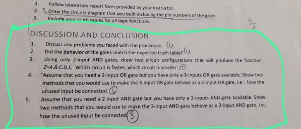 solve this question for lap experiment, please 1. Follow laboratory report form