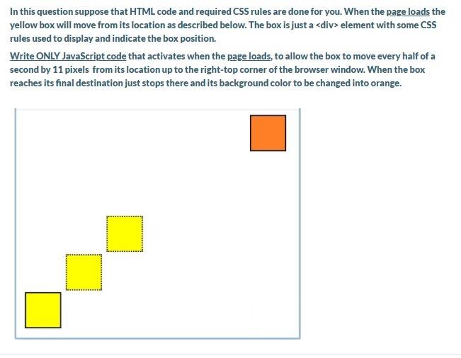  In this question suppose that HTML code and required CSS rules