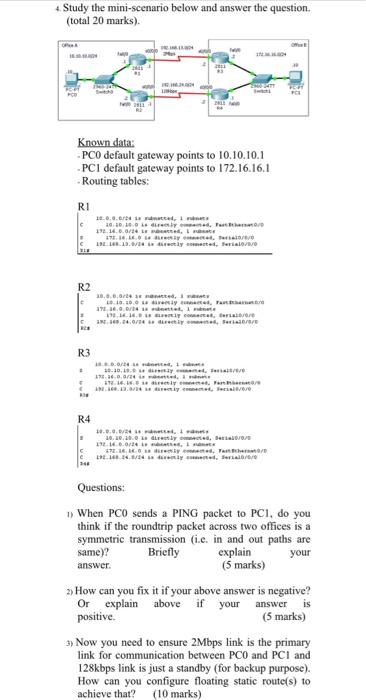 please answer all the questions 4. Study the mini-scenario below and answer