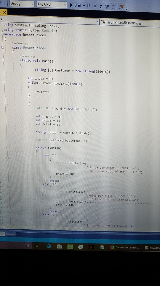 pic of what I have so far. s Write a program for