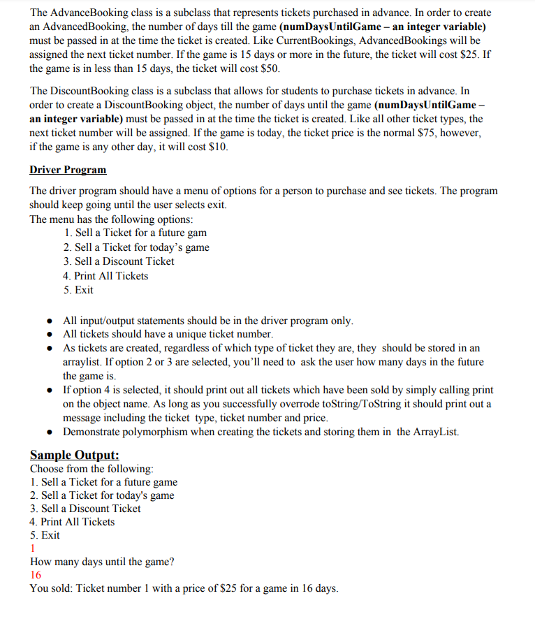 classes 3. Polymorphism Objective: Consider the scenario at a high school football