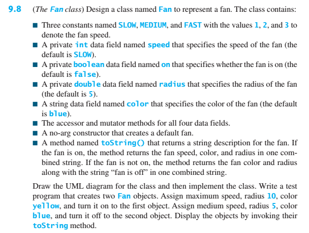 design and implement a Java program for programming exercise 9.8, page 362