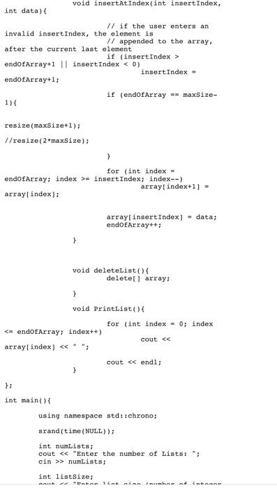 list, delete from the list and etc. Your task is to extend