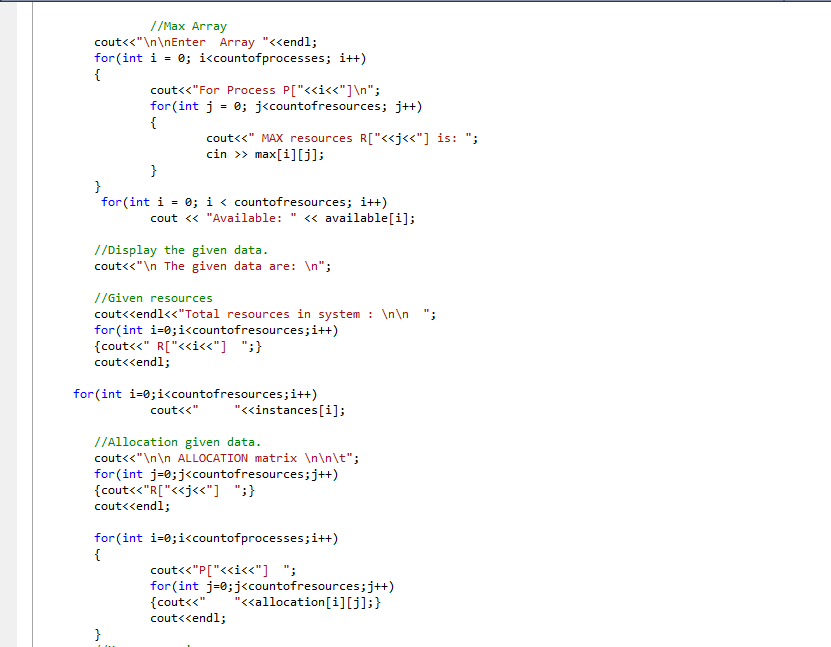 inputs to just read from a file. EX:cout cin>>array[i]; In my program,