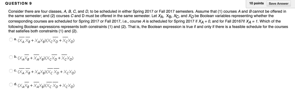  Consider there are four classes, A, B, C, and D, to