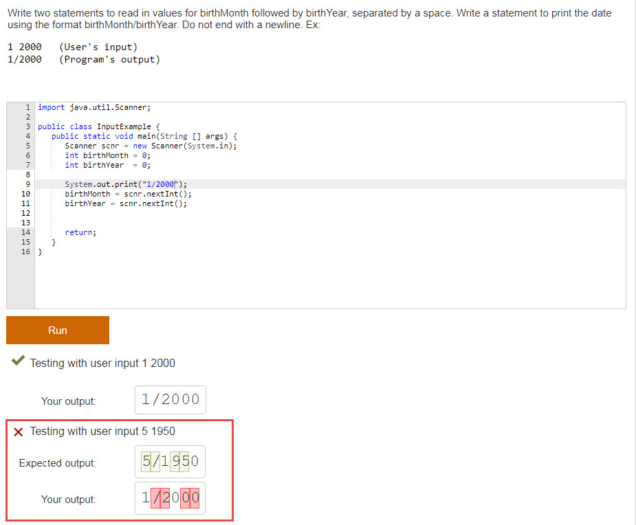  My first statement is testing correctly but everything that I've tried