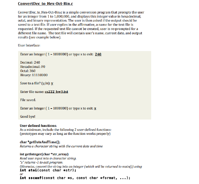 In C program, also please put code in some kind of text