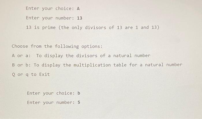 is marked in bod). Your program must demonstrate the use of the