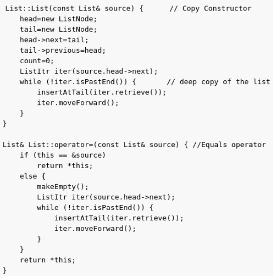 Implement in C++ a doubly linked list using two dummy nodes (one