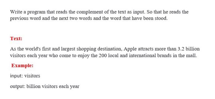  Write a program that reads the complement of the text as