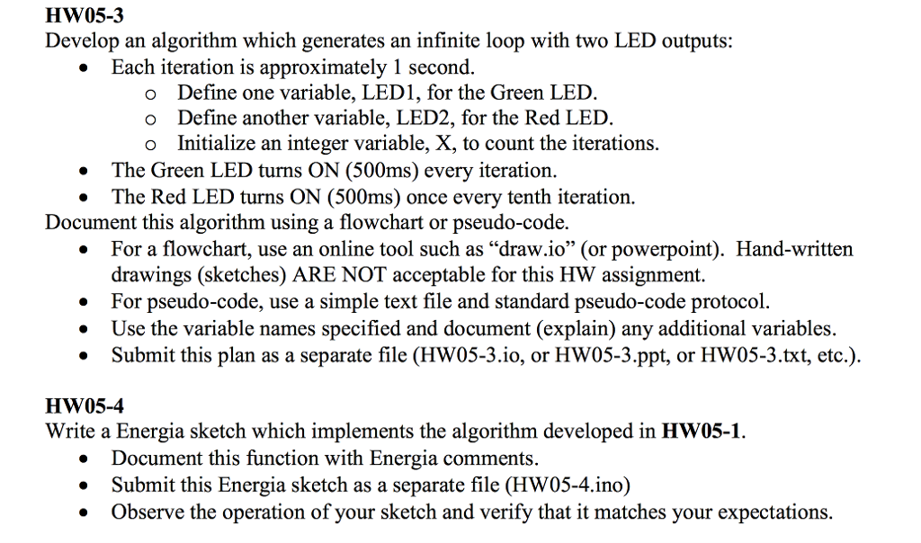 LED1, for the Red LED. o Define another variable, LED2, for the