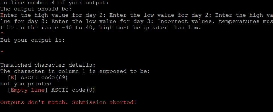 int High[3]; int Low[3]; float Total_Temp, Mean_Temp; printf("---=== IPC Temperature Analyzer ===---